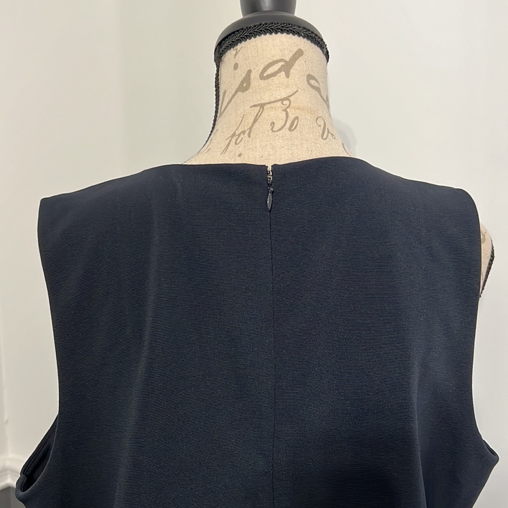 Ann Taylor Factory Sleeveless Blouse Navy XL Zip on the Back - Picture 5 of 7